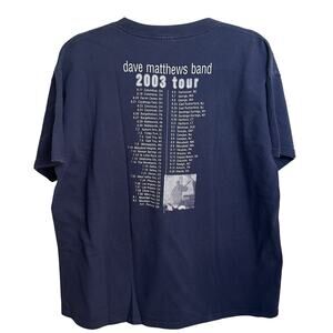 Vintage Dave Matthews Band Local Crew 2003 Tour Shirt Blue size XL